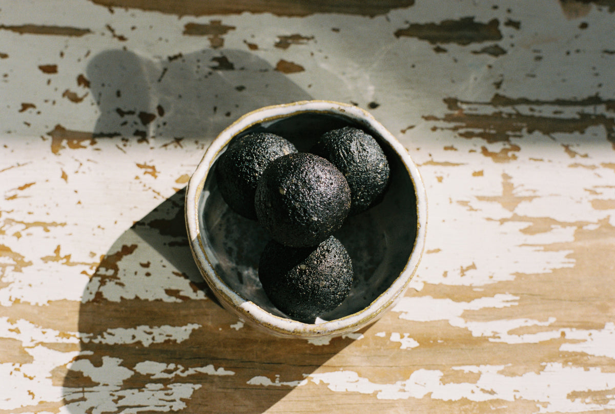 Black Sesame and Cardamom Bliss Balls